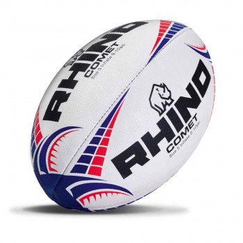 Rugby Ball - Rhino Comet Match Ball, White, Size 5