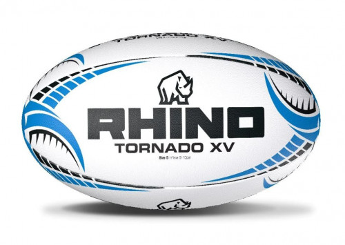 Rugby Ball Rhino Tornado XV White Size 5