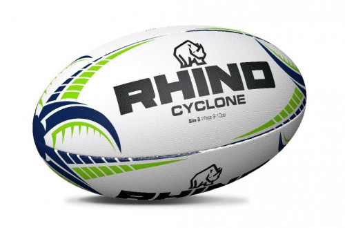 Rugby Ball Rhino Cyclone XV White Size 5