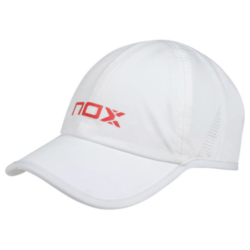 ნოქსი თეთრი კეპი წითელი  ლოგოთი NOX WHITE CAP WITH RED LOGO