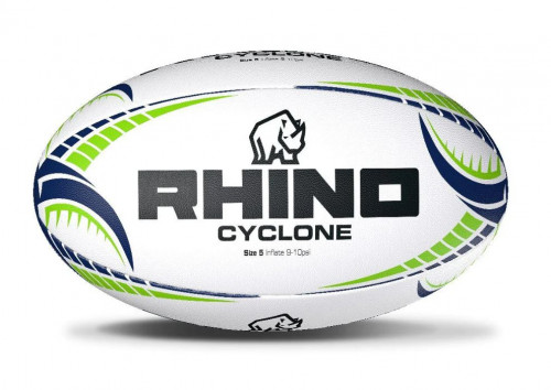 Rugby Ball Rhino Cyclone XV White Size 5